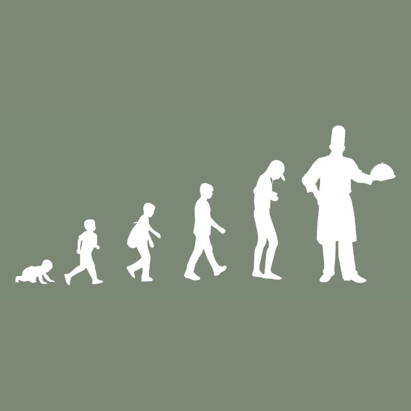 Evolution from baby to chef / restaurant