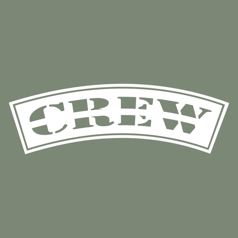 Crew gebogen Design Patch