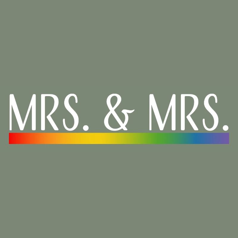 Rayures arc-en-ciel Mme et Mme blanches