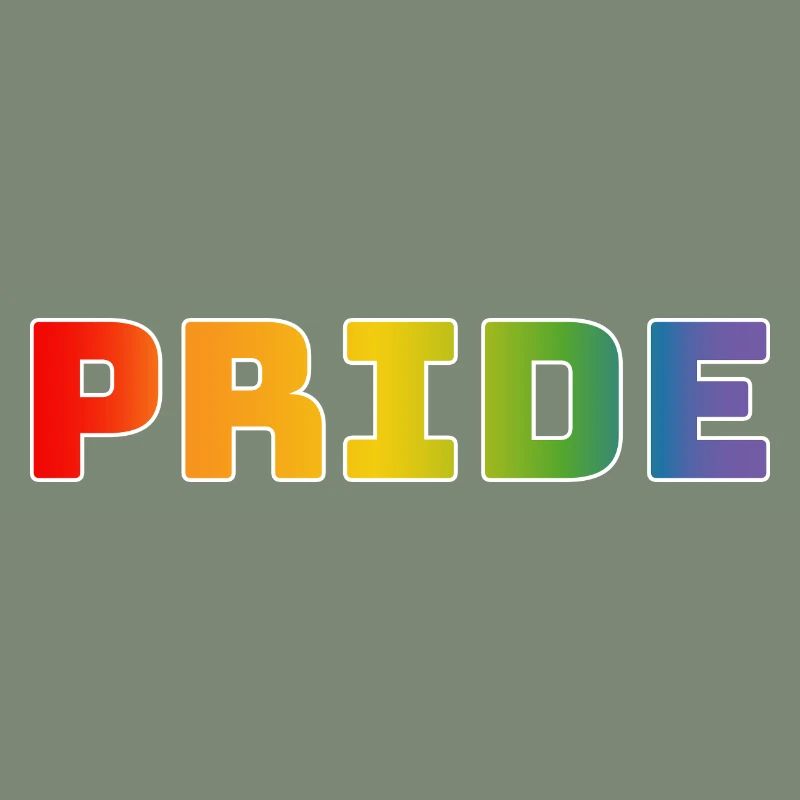Rainbow pride white