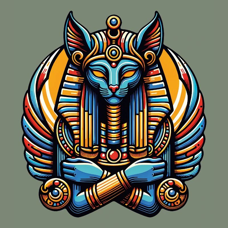 Chat dans le style du pharaon égyptien