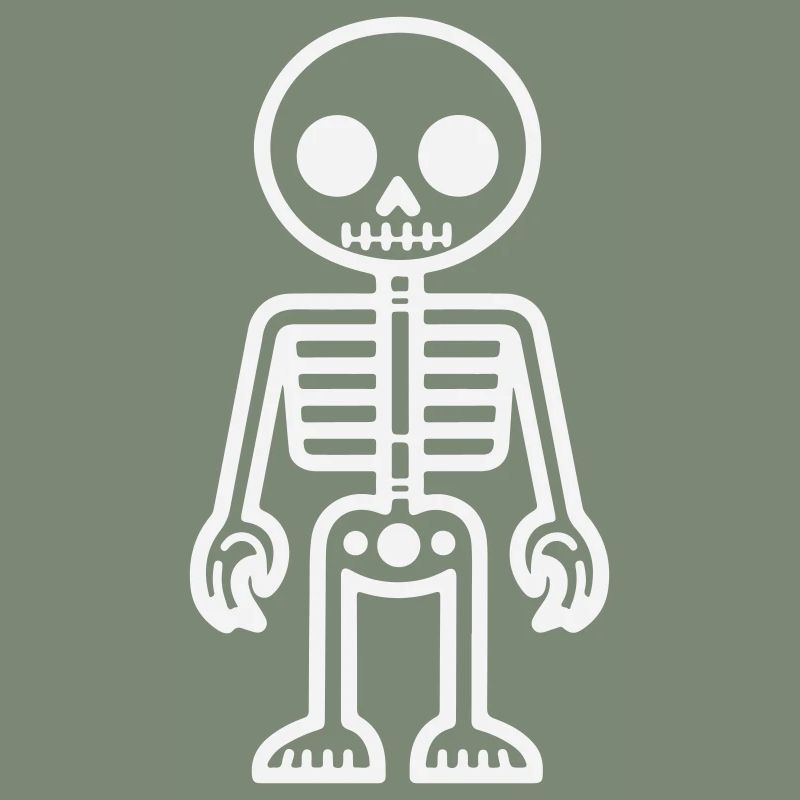Retro-style skeleton design