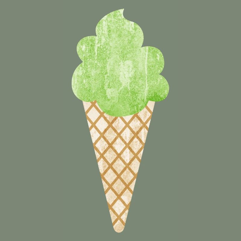 Cornet de crème glacée Cornet de crème glacée Woodruff vert