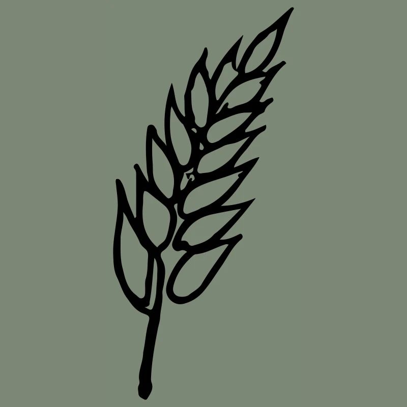 Weizen Illustration Brotbäcker Geschenkidee
