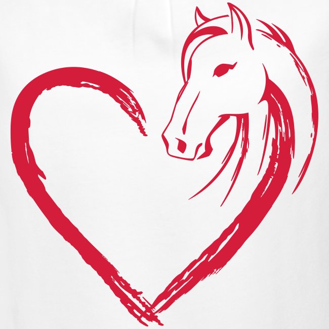 Vorschau: Pferde Herz - Mädchen-T-Shirt mit Raffungen