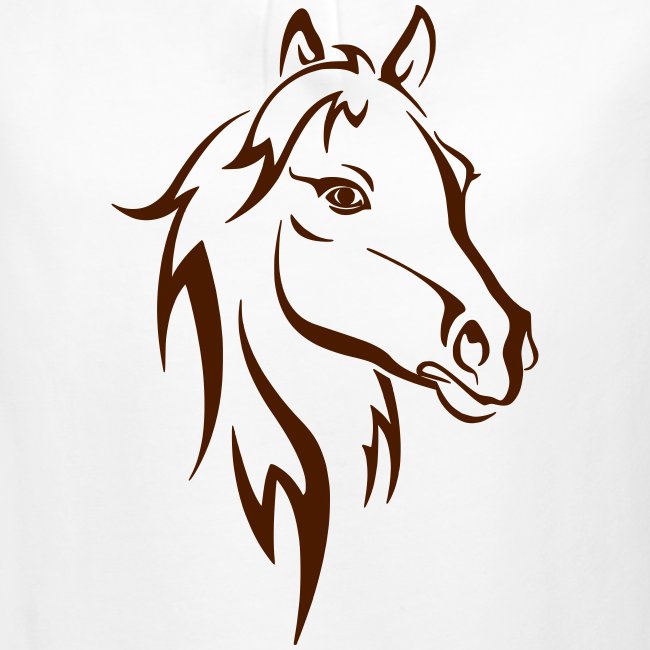 Horse - Mädchen-T-Shirt mit Raffungen