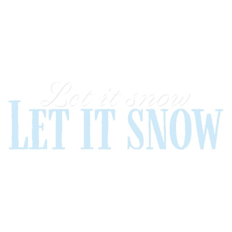 Let It Snow Script Bleu Glacé