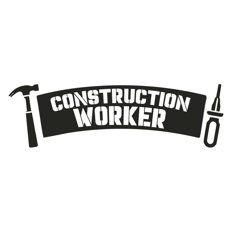 Construction Worker Motif Print