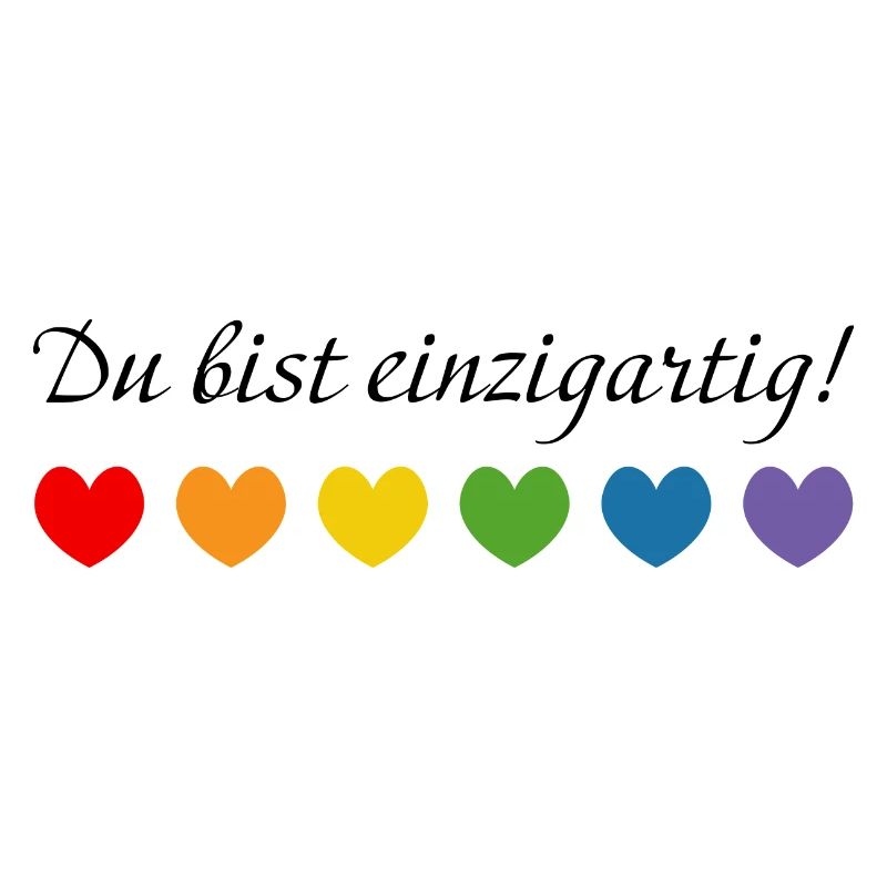 Regenbogenherzchen du bist einzigartig