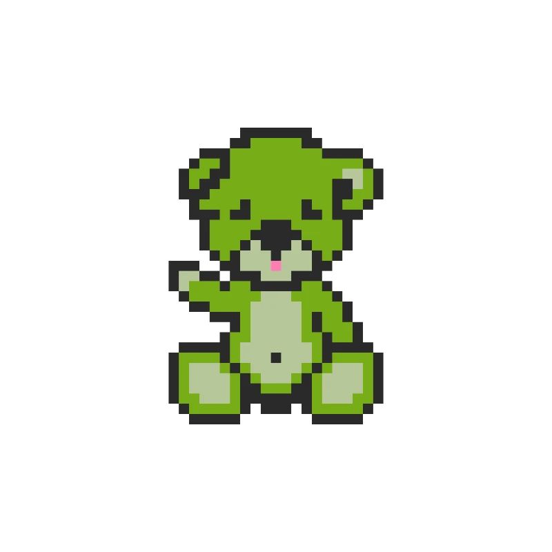 Pixel-Bär-Landschaft