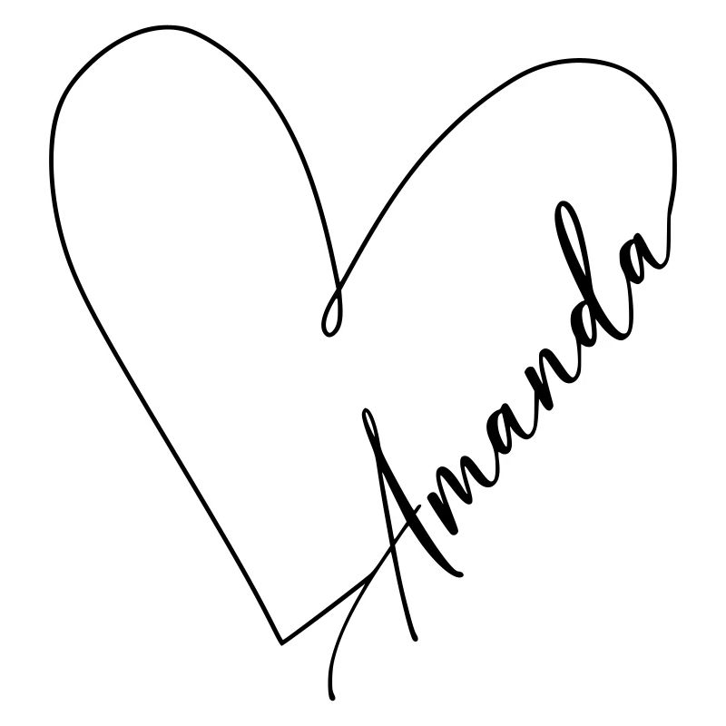 Amanda Name Heart Line