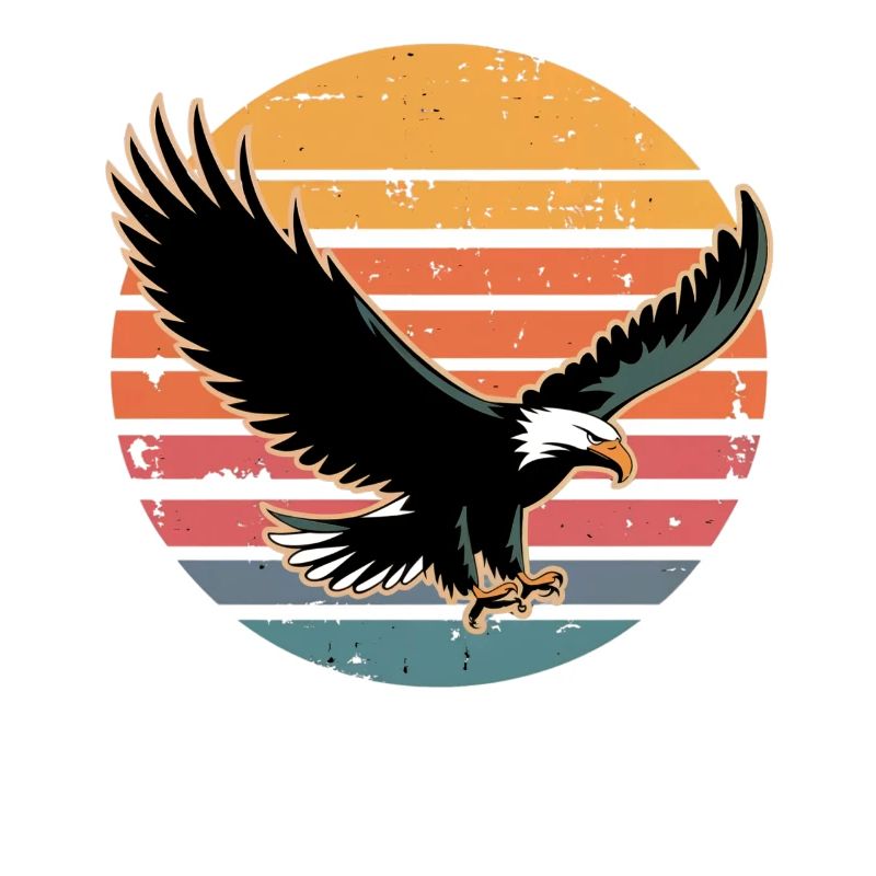 Retro Vintage Eagle Sunset Nature Lover Eagle Bird