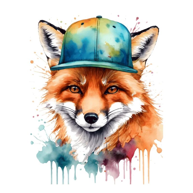 Fuchs Snapback Cap Cool Tier Design Print