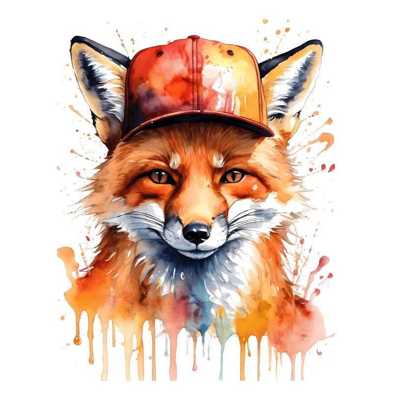 Fuchs Snapback Cap Cool Tier Design Print