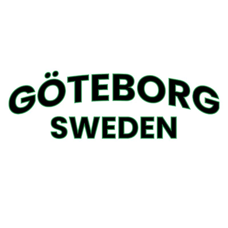 Conception du texte néon vert de Goteborg
