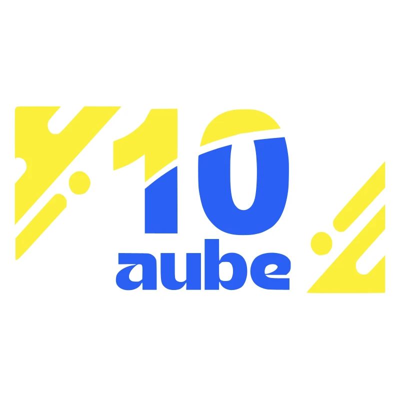 Dix Aube Logo Bleu Jaune