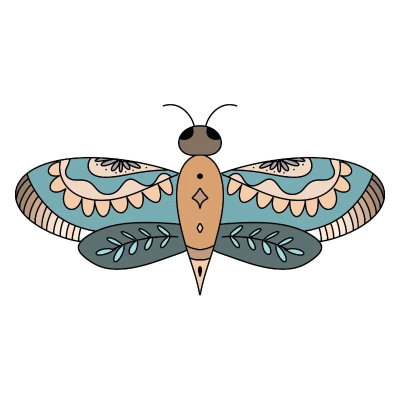 Floral Moth Mandala