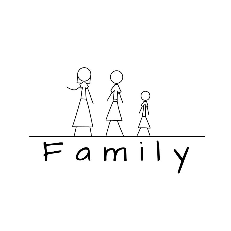 Strichmännchenfamilie