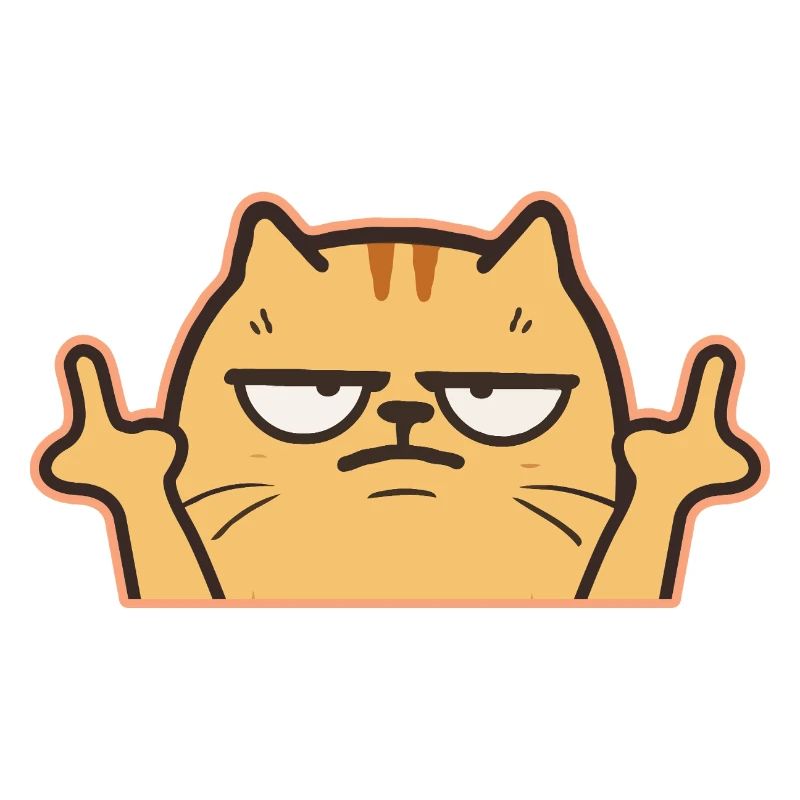 Mittelfinger Katze