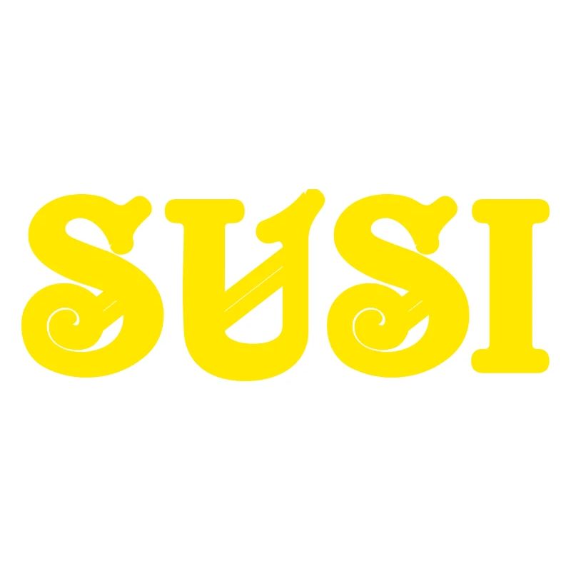 Vintage Text Susi Yellow Text