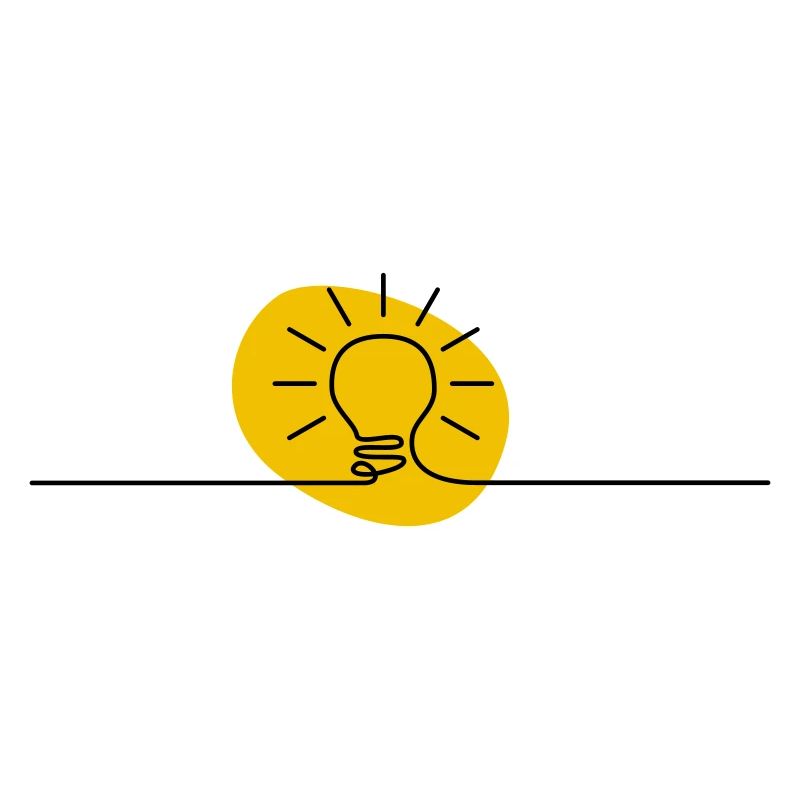 Light bulb as a symbol of a good idea
