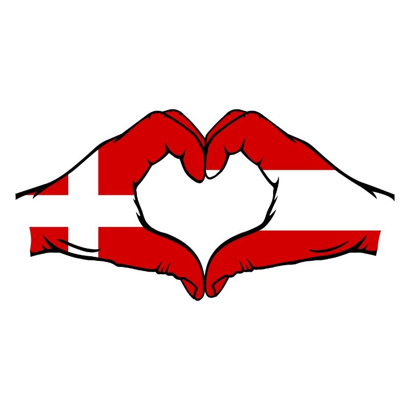 Danemark Autriche forme de coeur avec les mains