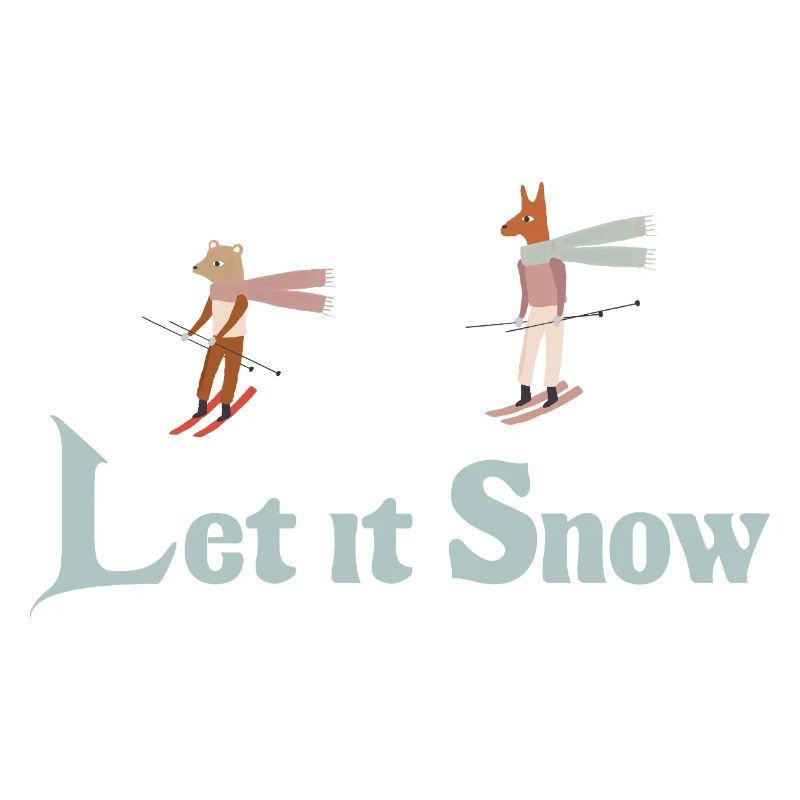 Let It Snow Winter Illustration