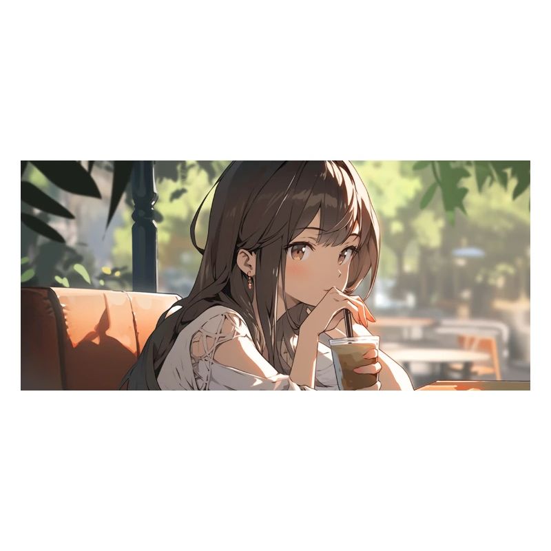 Fille avec du café