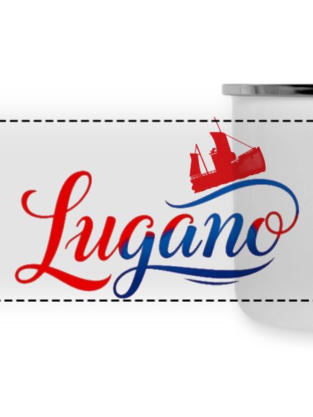 Lugano Stadtblick Neon Design