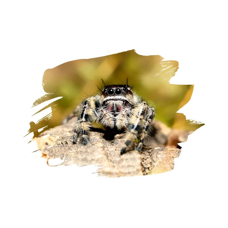 Phidippus bidentatus jumping spider spring spinne