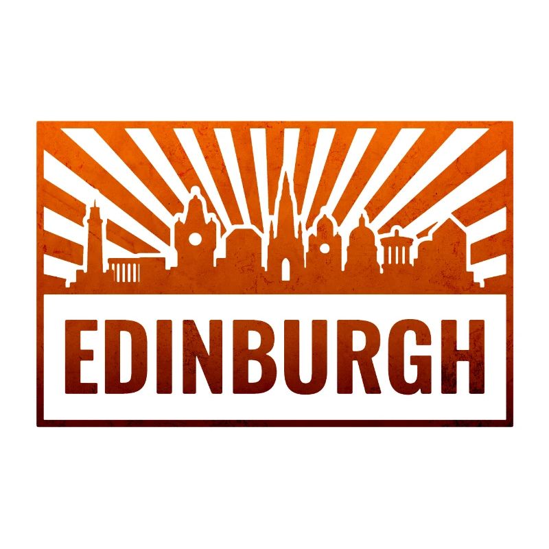 Edinburgh Skyline Sunburst