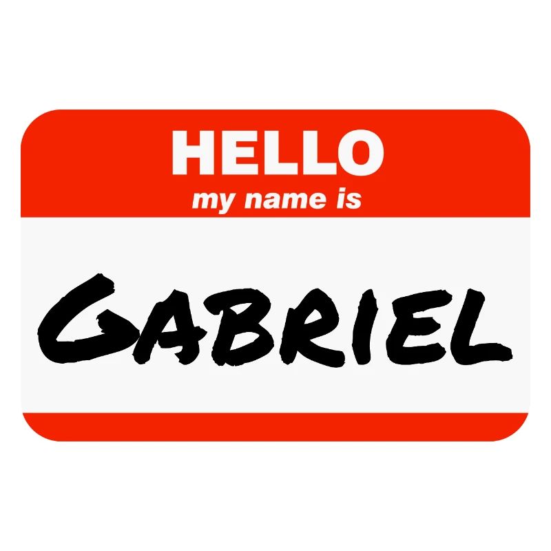 Hello My Name Is Gabriel Label Name Tag