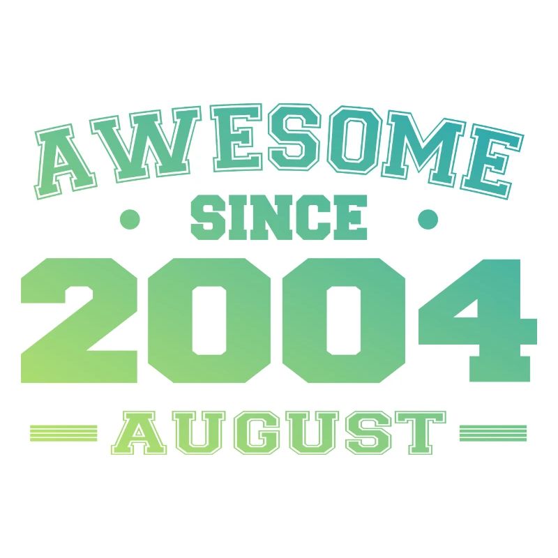 2004 August Year Birth Birthday August 2004