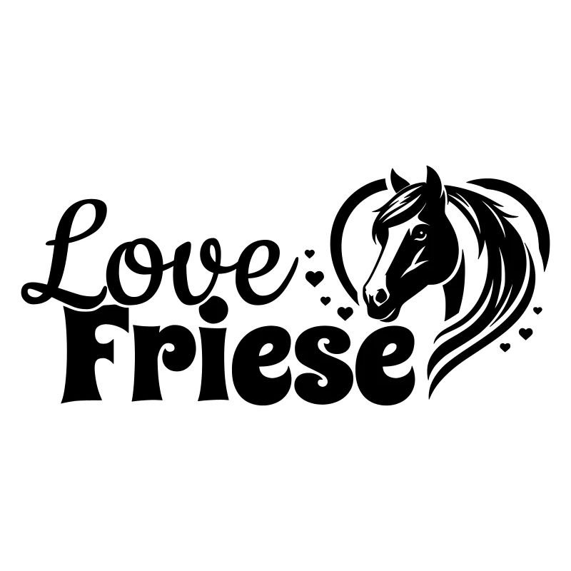 Frison amour coeur tête de cheval