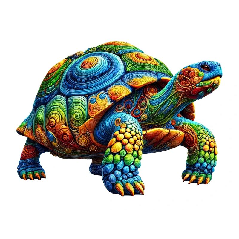 Bunte Regenbogen Schildkröte