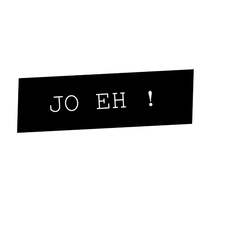 JO EH Typo auf Schwarz