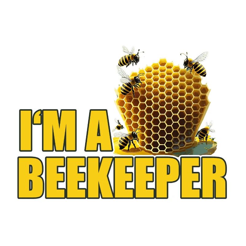 I’m a Beekeeper cool proud logo design