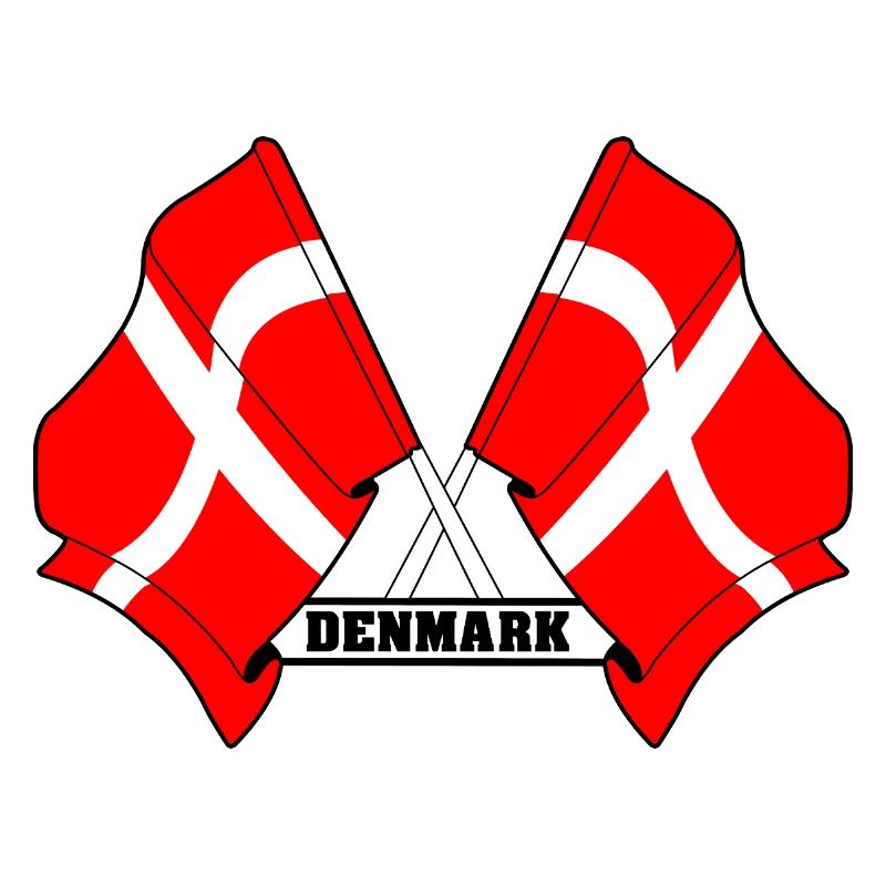 DENMARK – Crossed Flags