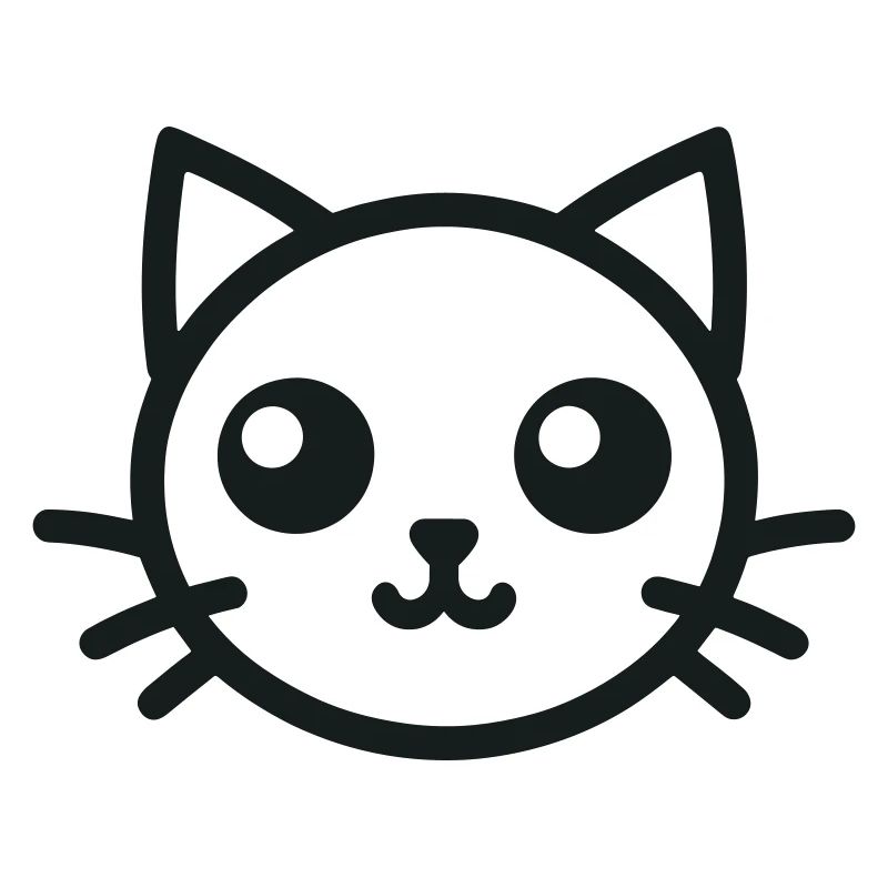 Tête de chat mignon Chat mignon