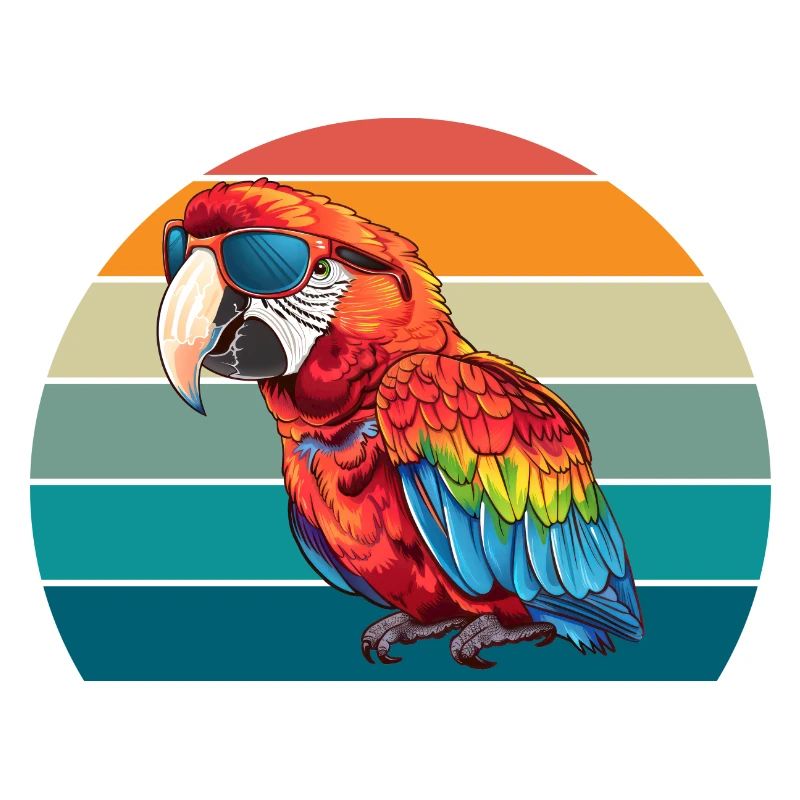 Perroquet Rétro Oiseau Été