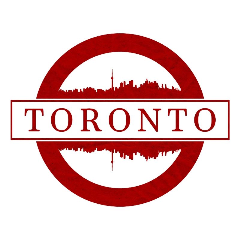 Toronto Stamp Skyline Red