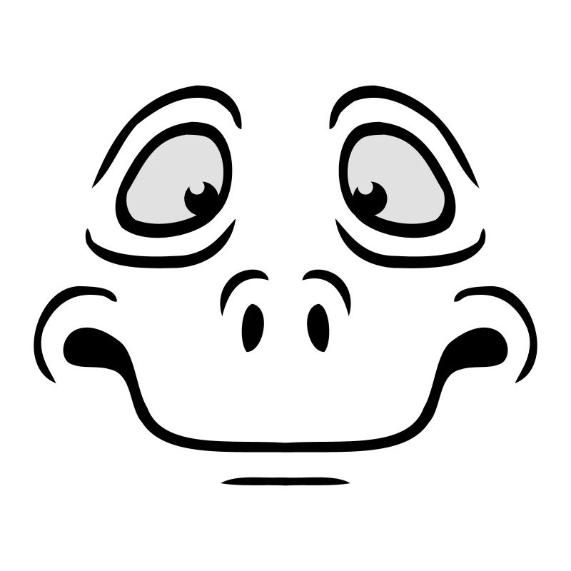 Insecure Anxious Comic Cartoon Face