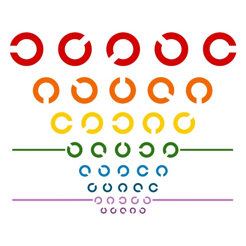 Regenbogen Sehtest