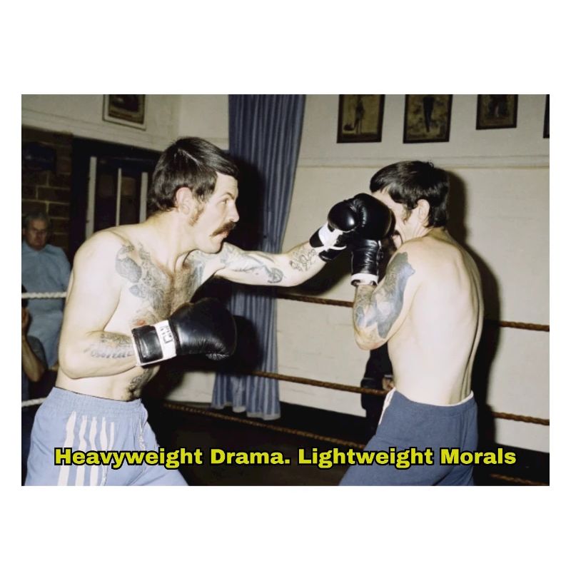 Match de boxe avec un message moral