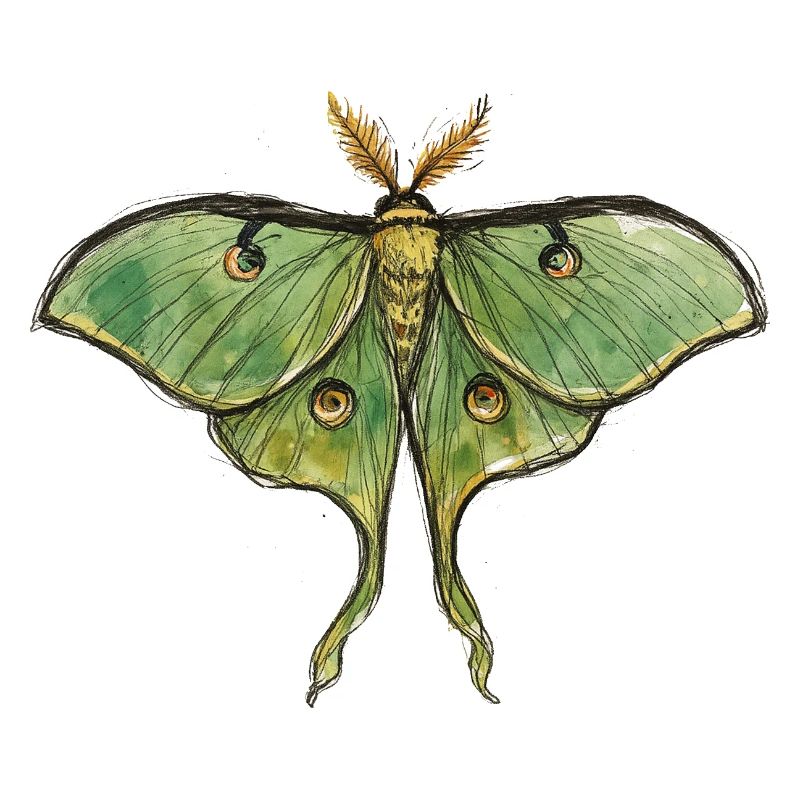 Luna Moth Nocturnal Magic