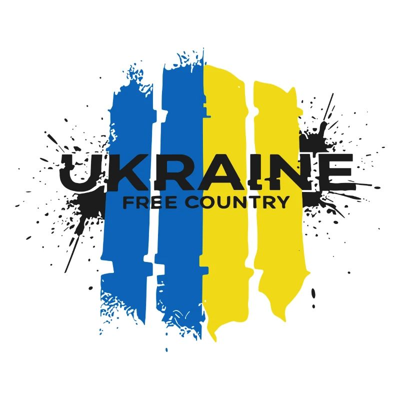 L’Ukraine Pays Libre Drapeau Art