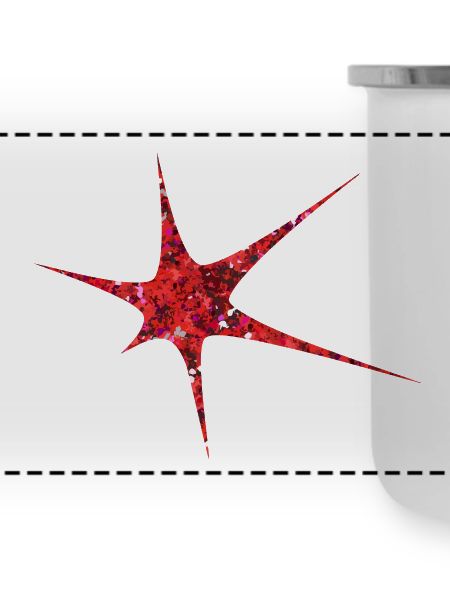 Roter Glitzer Starburst Funkeln