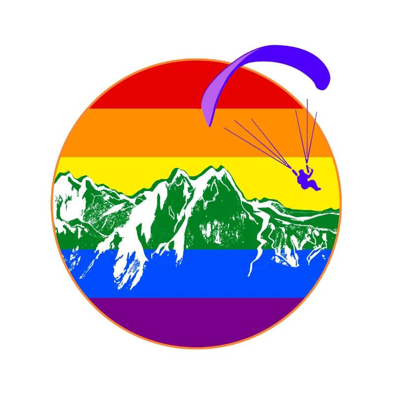 pride flag paraglider Gleitschirm Regenbogen