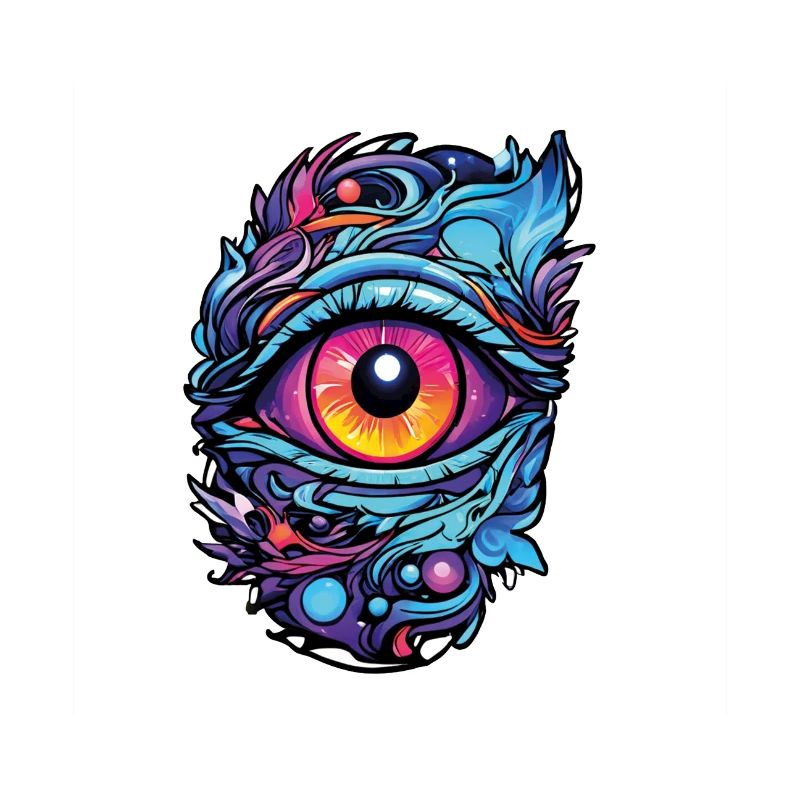 Colour explosion in view: Mystical eye artwork