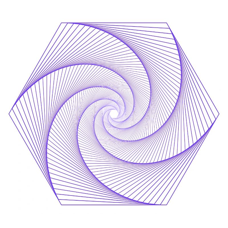 Spirale im hexagonalen Muster